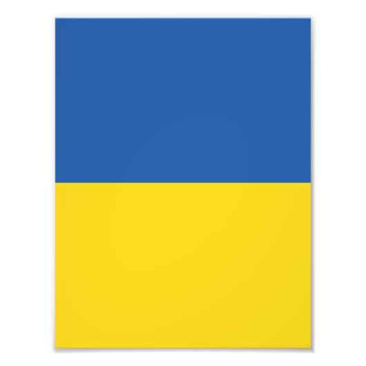 Impression Photo Drapeau d'Ukraine (Devant)