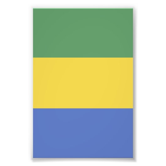 Impression Photo Drapeau Gabon (Devant)