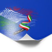 Impression Photo Drapeau italien (Coin)