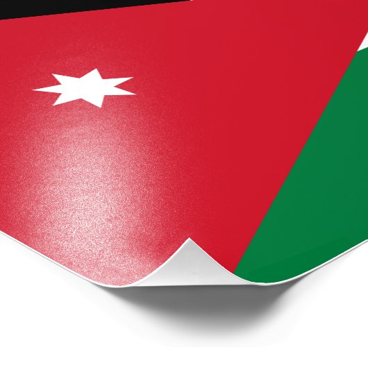 Impression Photo Drapeau Jordanie (Coin)
