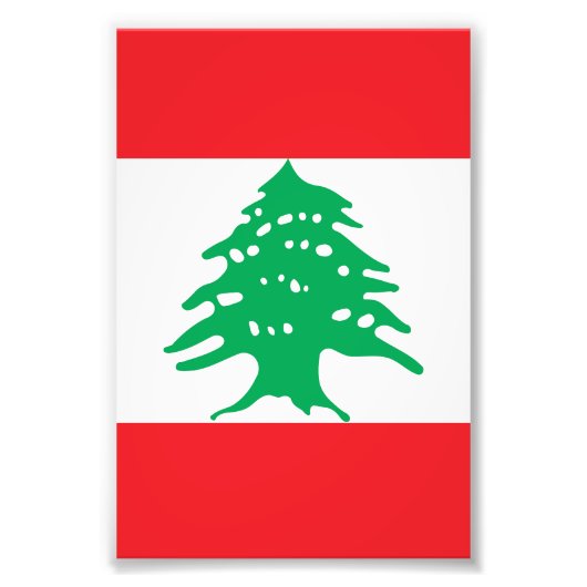 Impression Photo Drapeau libanais (Devant)
