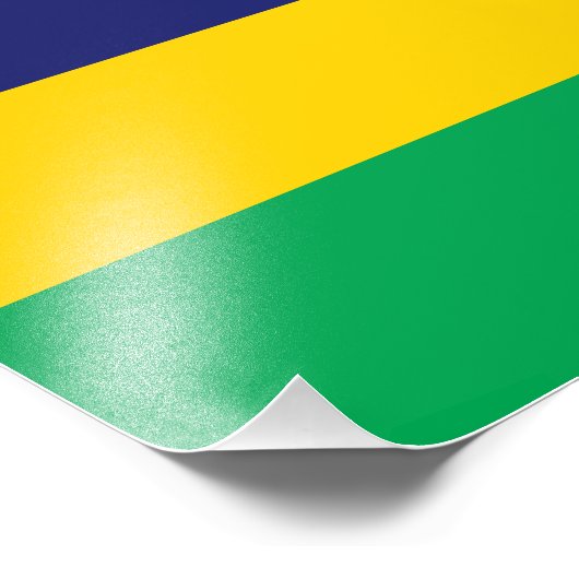 Impression Photo Drapeau Maurice (Coin)