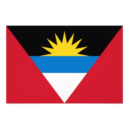 Impression Photo Drapeau patriotique d'Antigua-et-Barbuda (Devant)