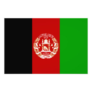 Impression Photo Drapeau patriotique de l'Afghanistan