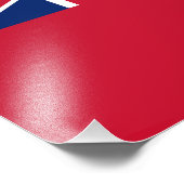 Impression Photo Drapeau patriotique des Bermudes (Coin)