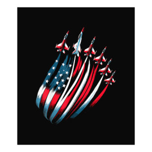 Impression Photo Drapeau Patriotique USA Jets Boys 4 juillet