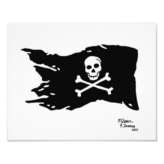 Impression Photo Drapeau pirate. (Devant)
