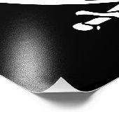 Impression Photo Drapeau pirate crâne épées croisées (Coin)