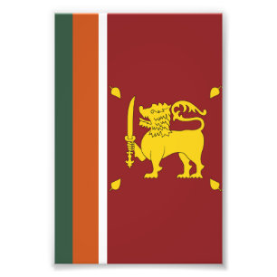 Impression Photo drapeau Sri Lanka