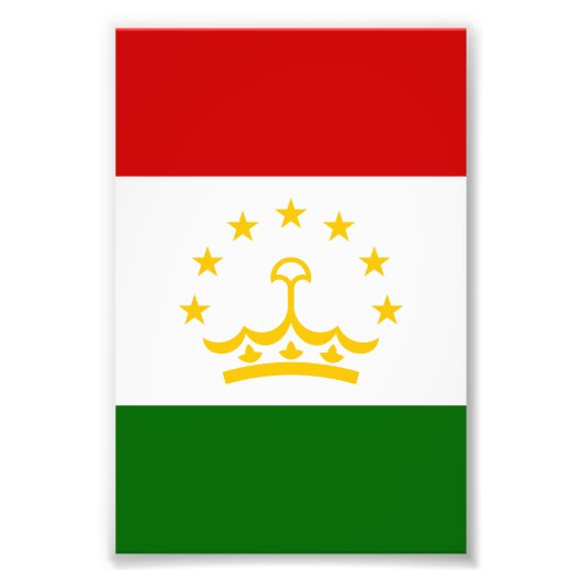 Impression Photo Drapeau Tadjikistan (Devant)