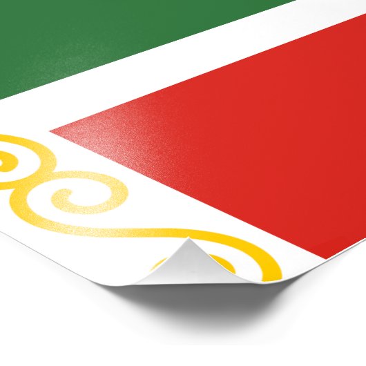 Impression Photo Drapeau tchétchène (Coin)