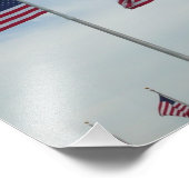 Impression Photo Drapeaux américains au Washington Monument (Coin)