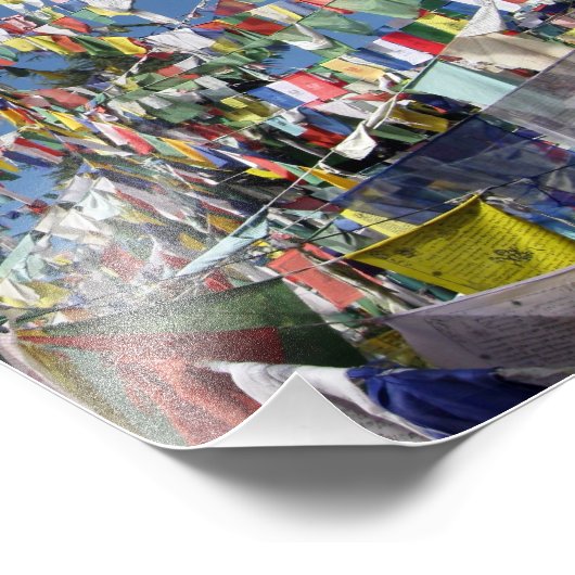 Impression Photo Drapeaux de prière tibétains (Coin)
