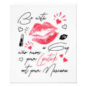 Impression Photo Drôle À Dire. Lèvres, Baiser, Calligraphie Graffée (Devant)