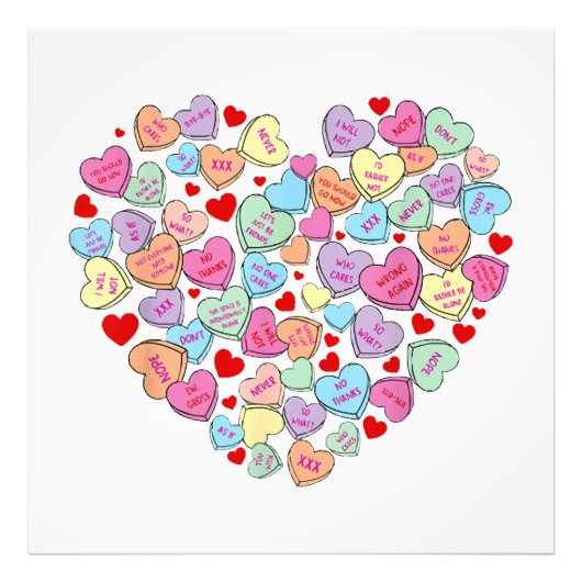 Impression Photo Drôle Anti Saint-Valentin (Devant)