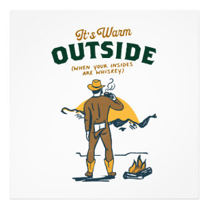 Impression Photo Drôle Cowboy Boire Whiskey