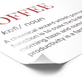 Impression Photo Drôle Dictionnaire de caféine Définition Café Witt (Coin)