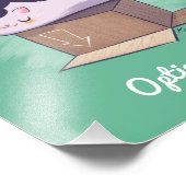 Impression Photo Drôle "Pensez dehors" Chat (Coin)