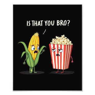 Impression Photo Drôle Popcorn Cute Kawaii Style Popped Pop Corn