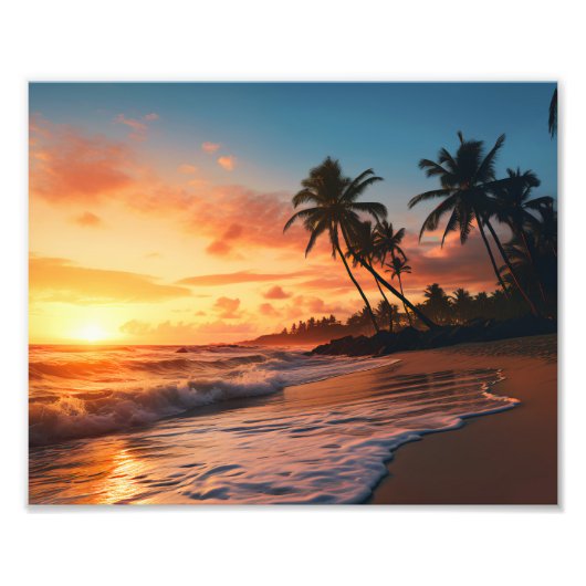 Impression photo du coucher de soleil (Devant)