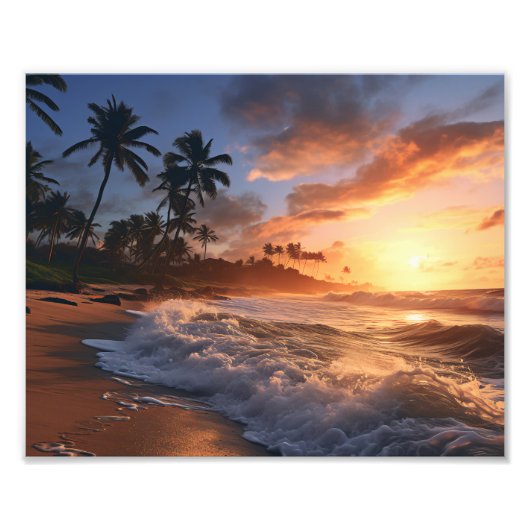 Impression photo du coucher de soleil (Devant)