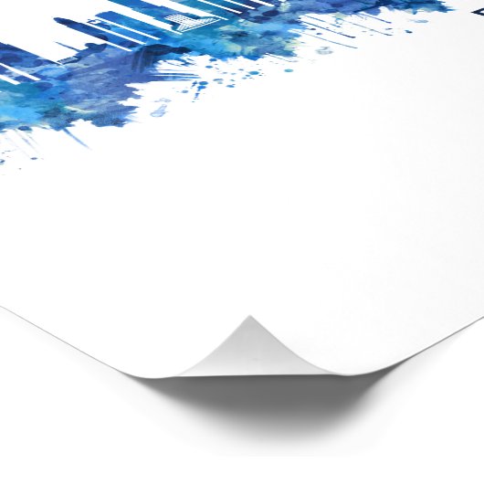 Impression Photo Dubaï Skyline Blue (Coin)