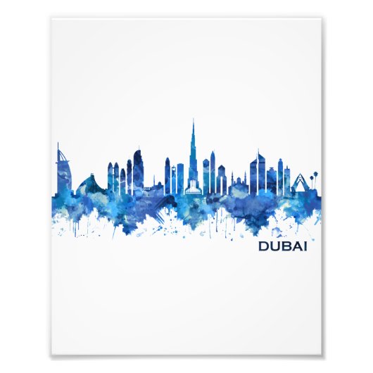 Impression Photo Dubaï Skyline Blue (Devant)