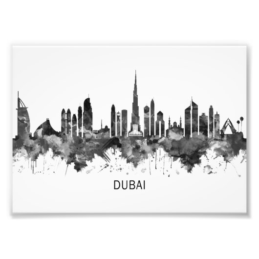 Impression Photo Dubaï Skyline BW (Devant)