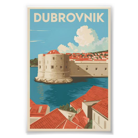 Impression Photo Dubrovnik vintage (Devant)