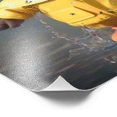 Impression Photo Ducky dans la pluie 12"x12" (Coin)