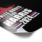 Impression Photo Dudes Blanches Pour Kamala Harris 2024 (Coin)