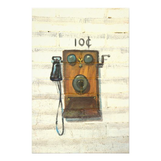 impression photo d'un antique téléphone mural (Devant)