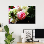 impression photo d'une rose rose unique (Bureau à domicile)