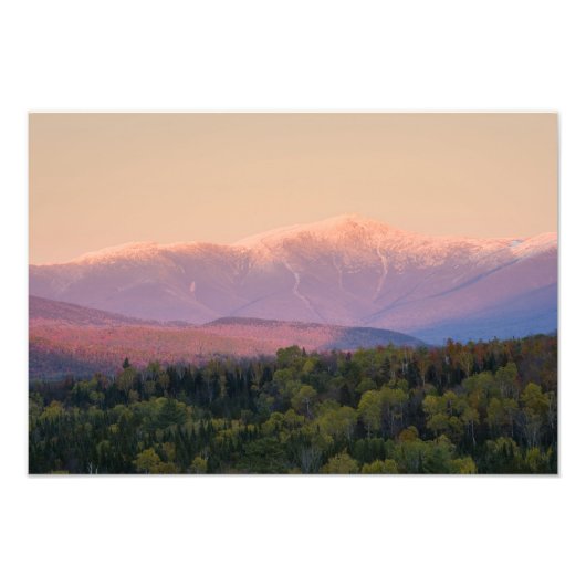 Impression Photo Dusk et Mount Washington dans le nouveau Hampshire (Devant)