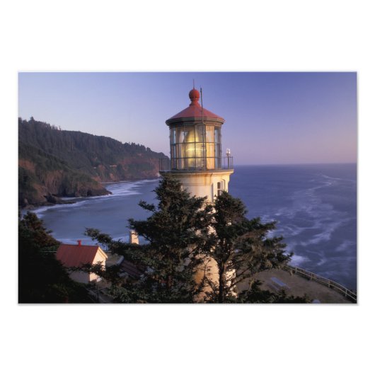 Impression Photo É.-U., Oregon, phare de Heceta Head, (Devant)