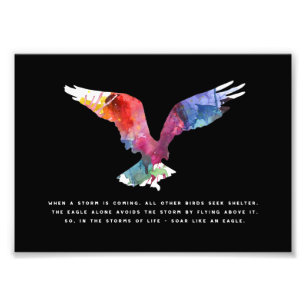 Impression Photo Eagle pilotant l'art de motivation inspiré de