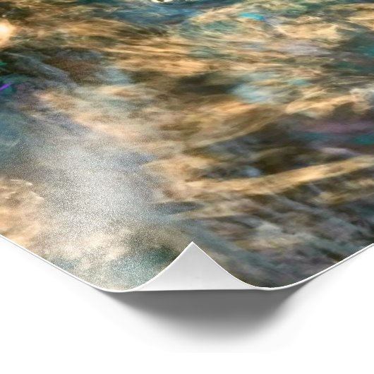 Impression Photo Eau Abstraite couleur or funky (Coin)