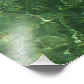 Impression Photo Eau au-dessus de l'herbe marine II (bleu et vert) (Coin)