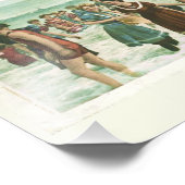 Impression Photo Eau Bébé Nage Vintage (Coin)