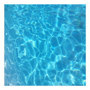 Impression Photo Eau de piscine bleu ciel cristallin