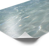 Impression Photo Eau des Caraïbes Bleu Abstrait Nature (Coin)