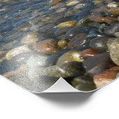 Impression Photo Eaux tranquilles Plage Galets Paysage marin (Coin)