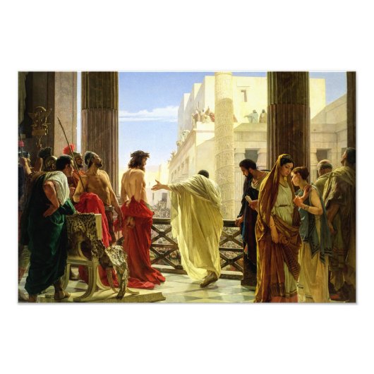 Impression Photo Ecce homo, 1871 par Antonio Ciseri (Devant)