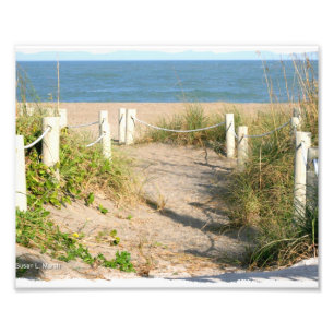 Impression Photo Échouez la dune de promenade roped outre de la