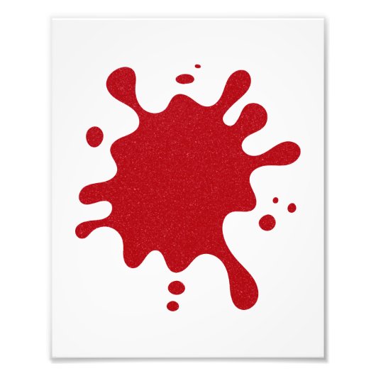Impression Photo Éclaboussure rouge tomate sur affiche blanche – Pe (Devant)