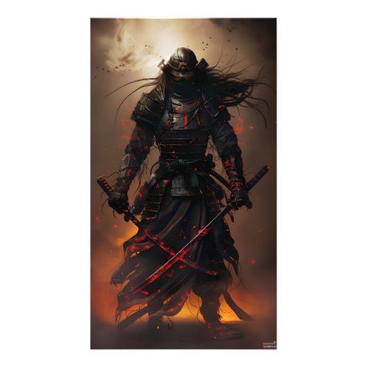 Impression Photo Eclipse de Samurai - Enigmatic Warrior Art Print (Devant)
