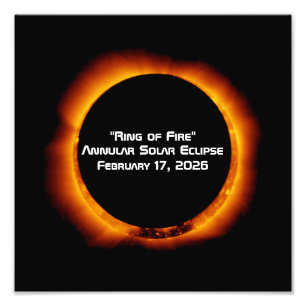 Impression Photo Éclipse solaire annulaire de 2026