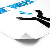 Impression Photo Économisez de l'eau avec les mains (Coin)