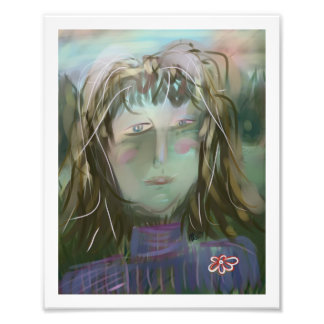 Impression Photo Écoute ~ Portrait Féminin Moderne