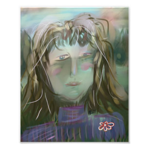 Impression Photo Écoute ~ Portrait Féminin Moderne